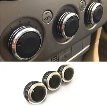 

3pcs Car Air Conditioner Control Knob Aluminum Panel Switch For Ford Focus 05-13 Aluminum Alloy + ABS