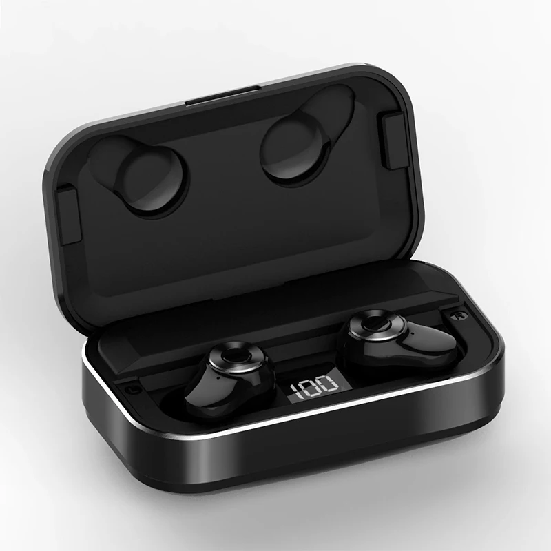 Tws bluetooth-гарнитура 5,0, беспроводная гарнитура, отпечаток пальца, сенсорная, громкая связь, IPX5, водонепроницаемые, шумоподавление, игровые наушники - Цвет: A6-Black
