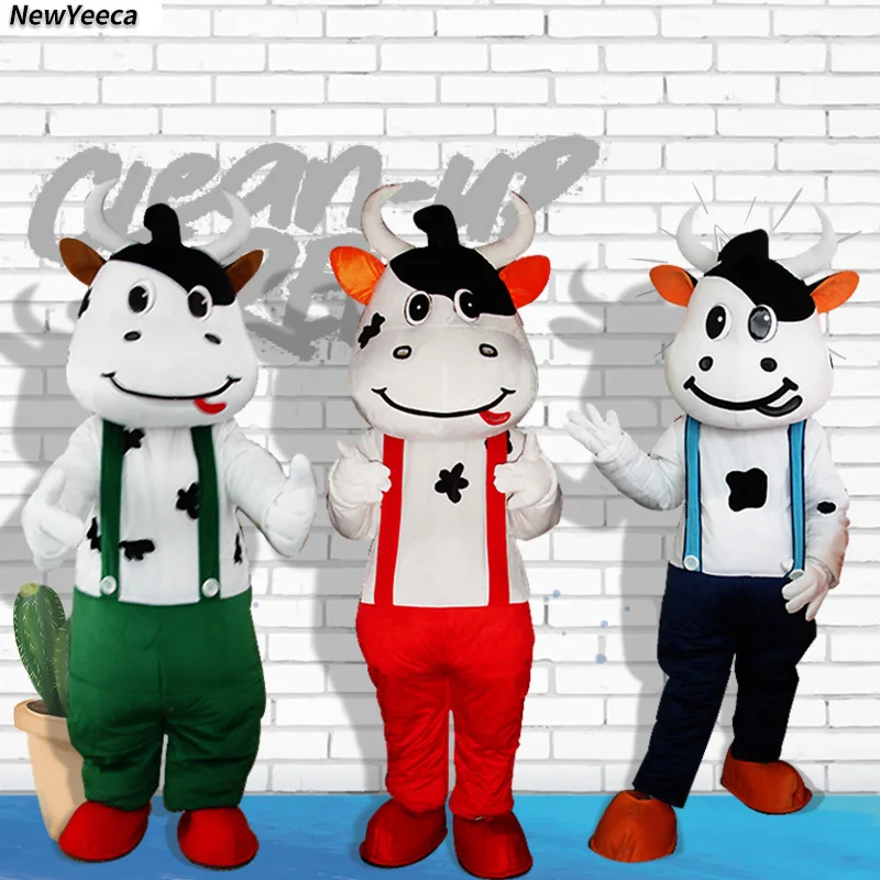 

New Cows Cartoon Mascot Cosplay Costume Walking Advertising Publicity Performance Animal Clothing Characters Halloween for Adult