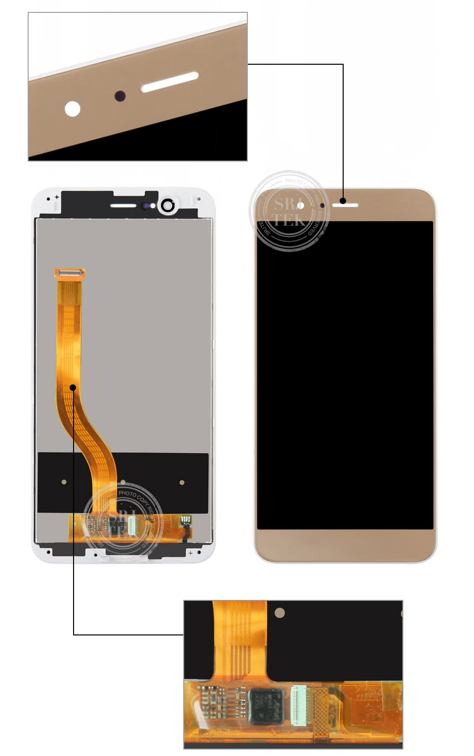 SRJTEK для huawei Honor 8 Pro ЖК-экран сенсорная матрица дигитайзер Сенсорное стекло с рамкой для huawei Honor 8 Pro V9 для huawei V9