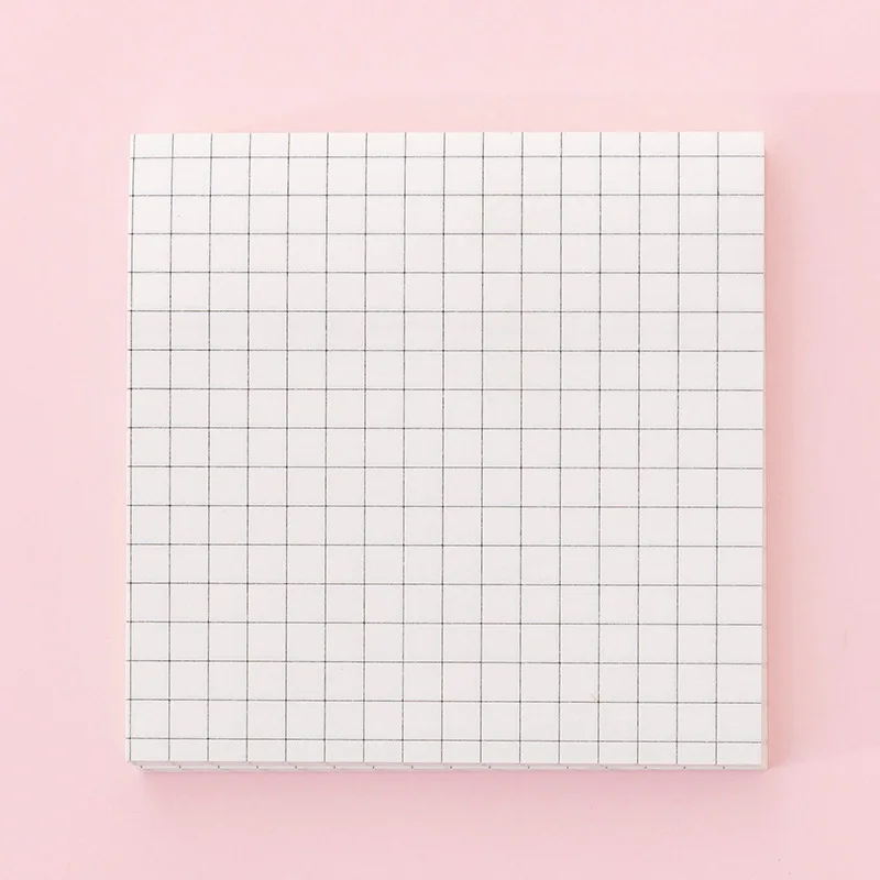 Kawaii Липкие заметки милый мультфильм Memopad To Do List креативные N Times бумажные листы контрольный лист офисные школьные канцелярские принадлежности - Цвет: white grid 1pc