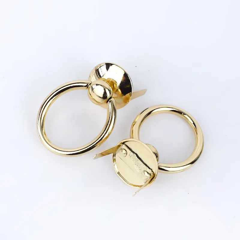Meetee 4/10 шт. ID25mm мешок висит-хомут с круглым воротником для мальчиков и девочек с пряжкой женская сумка цепочка украшения для ногтей крюк DIY Чемодан ремень аппаратных аксессуары для ванной комнаты - Цвет: Золотой