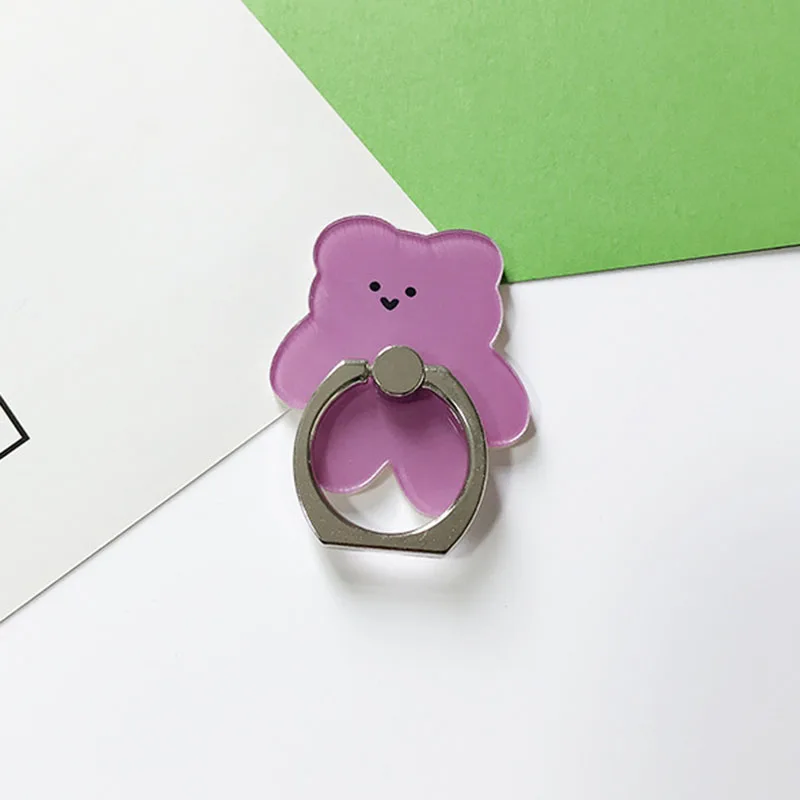 Candy Color Bear Phone Ring Holder Stand – Universal Mobile Support