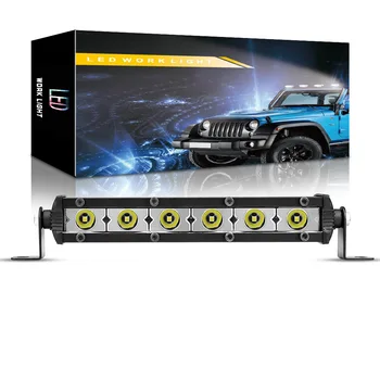 

1X7'' LED Light Bar Offroad Truck SUV Straight Slim Single Row 18W Fog Beams Combo Car ATV LED Work Light