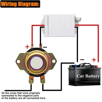 

Wireless Remote Control Battery Switch Disconnect Latching Relay Terminal Master Kill System DC12V
