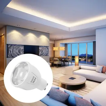

Smartphone Controlled AC100-240V GU10 5W LED Light Bulb 2.4G Wireless Remote Control Smart Spotlight Bulb