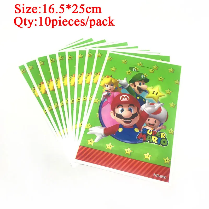 Вечерние принадлежности Super Mario Bros, скатерть, одноразовая посуда, набор баннеров для вечеринки, вечерние баннеры Super Mario, украшения