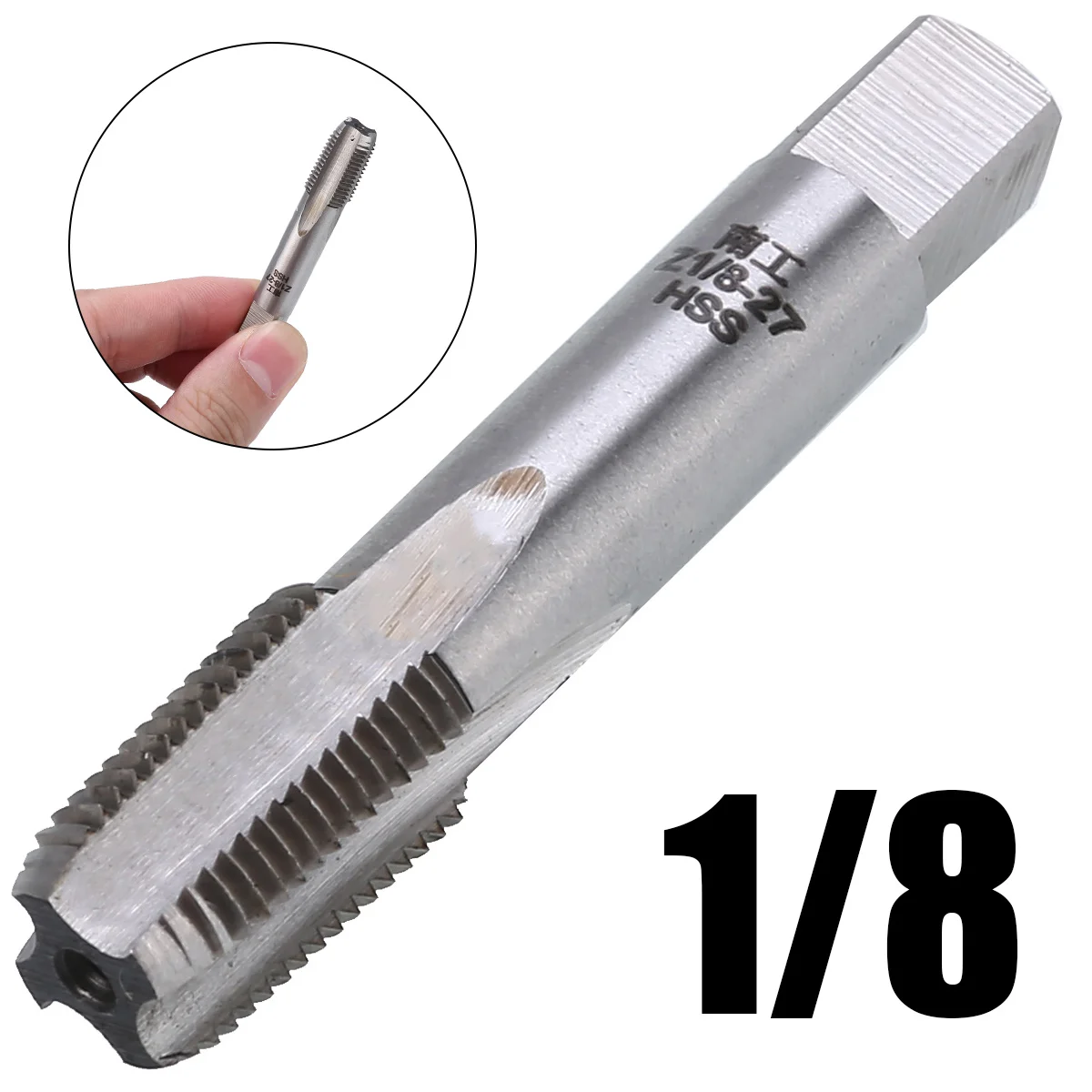 HSS NPT Taper Pipe 1/8 - 27 High Speed Steel 1/8'' - 27 NPT Taper Pipe Thread Tap Cutting Sharp Taper Pipe For Maintenance