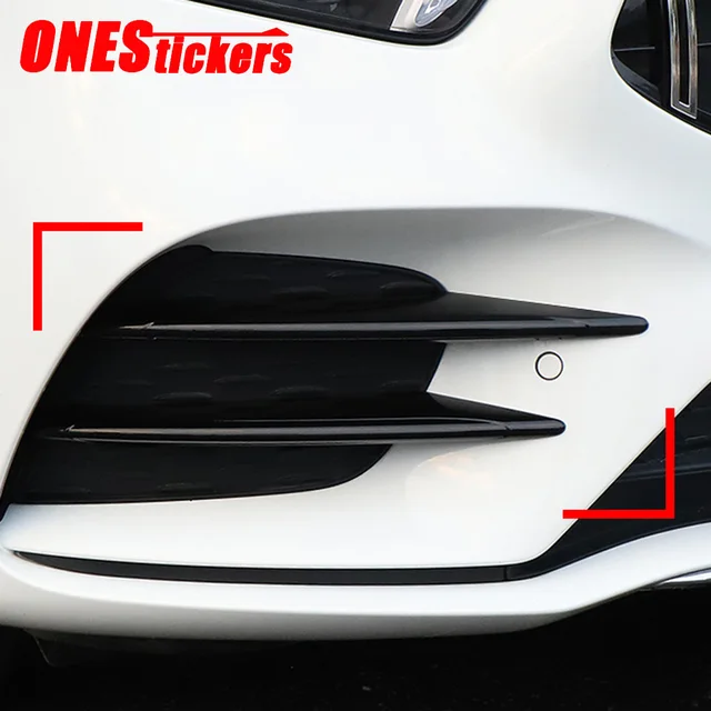 Car Accessories Front Fog Lamp Decoration Strips Trim Cover: Enhancing Style and Protection for Mercedes Benz A Class W177 V177 A180 A200 A220 A250 2019-2021+