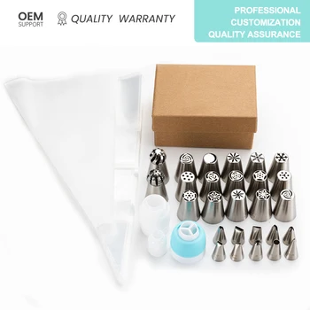 

51pcs/set Icing Piping Nozzles Tips Cream Baking Stainless Steel Reusable DIY Cupcakes Cookies Pastry Cake Decorating Tools box