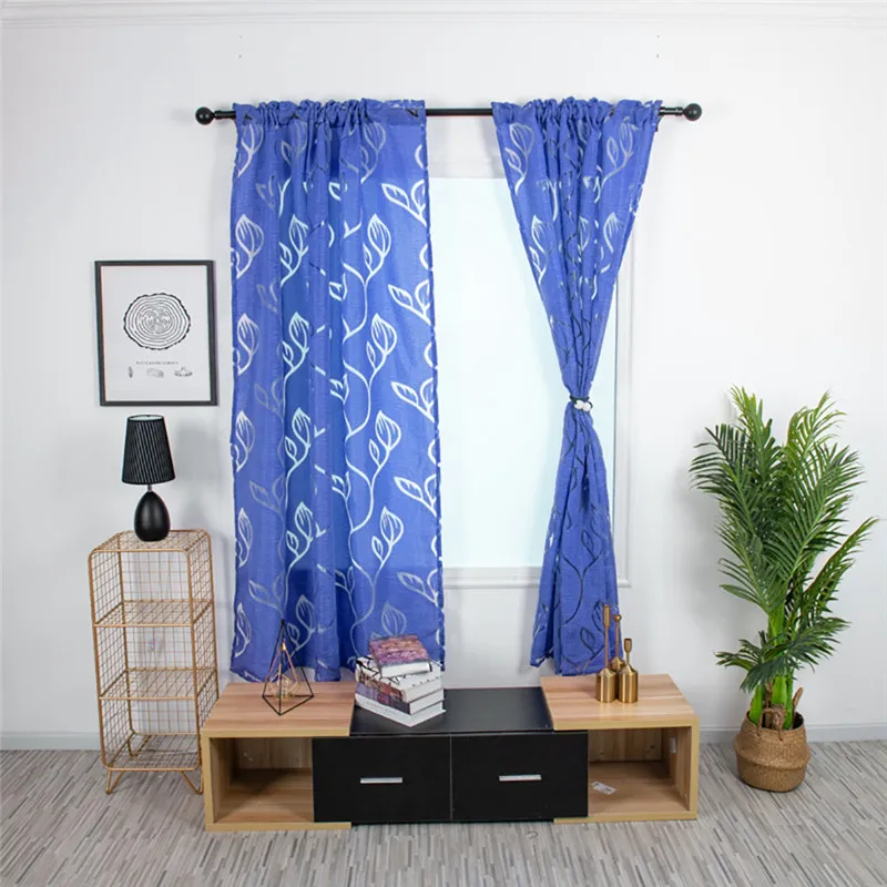 Trees Sheer Curtain Tulle Window Treatment Voile Drape Valance Fabric curtains for bedroom rideaux pour le salon  #4O09 (11)