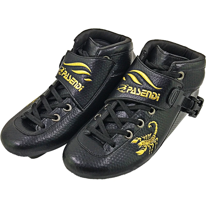 PASENDI Professional Speed Inline Skates Boots Adults Kids Roller Skating Shoes Black Carbon Fiber Skate for men and women