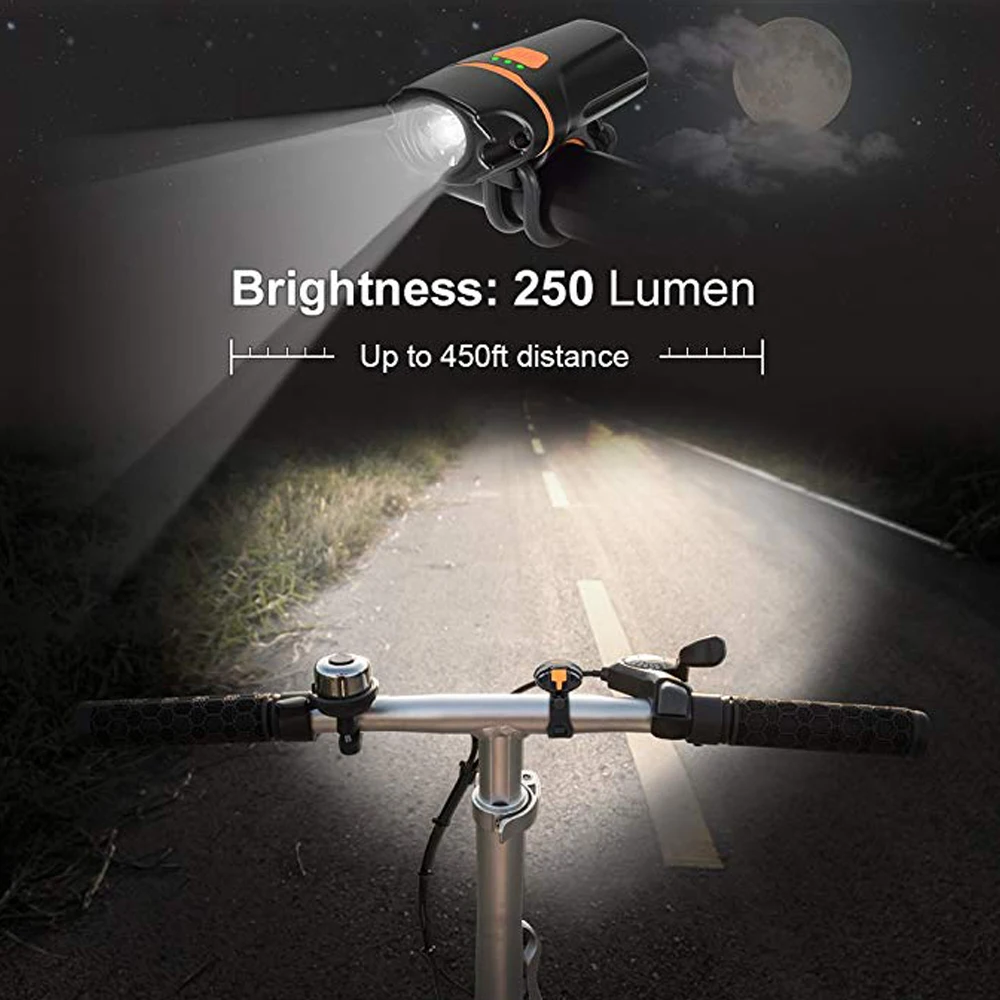 Excellent 5200mAh MTB Waterproof Bike Light Rechargeable 6 Modes Bicycle Front Light lamp Bike Headlight Cycling LED Flashlight Lantern 2