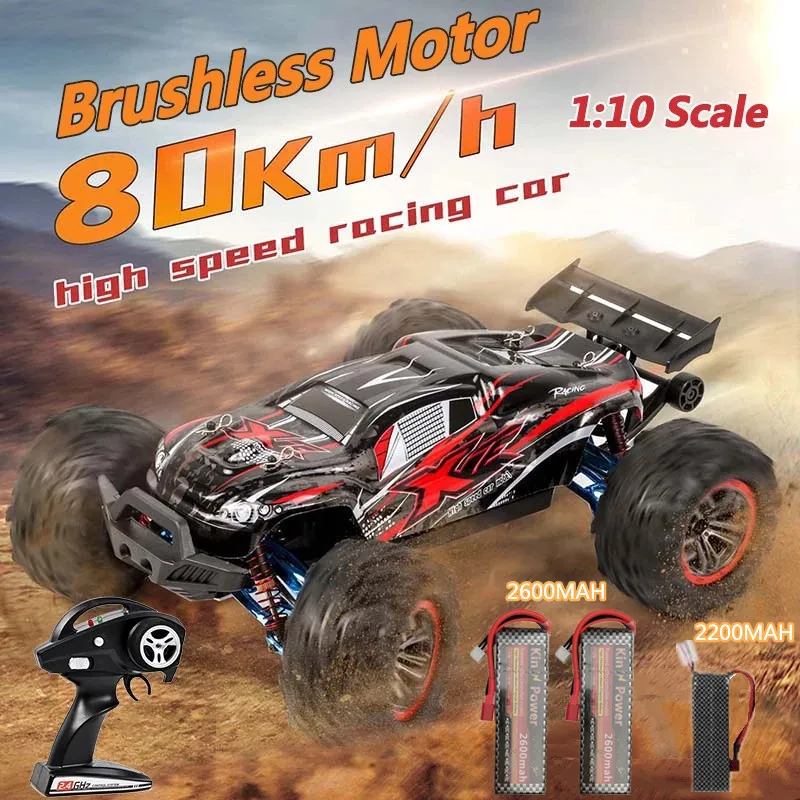 Professional 80KM/H Alloy Frame RC Brushless Car 4WD Buggy High Speed Independent Suspension 200M Brake 1:10 Cars For Adults | Игрушки и