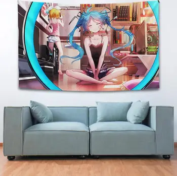 

Hatsune Miku Painting Tapestry 3D Printing Tapestrying Rectangular Home Decor Wall Hanging 03