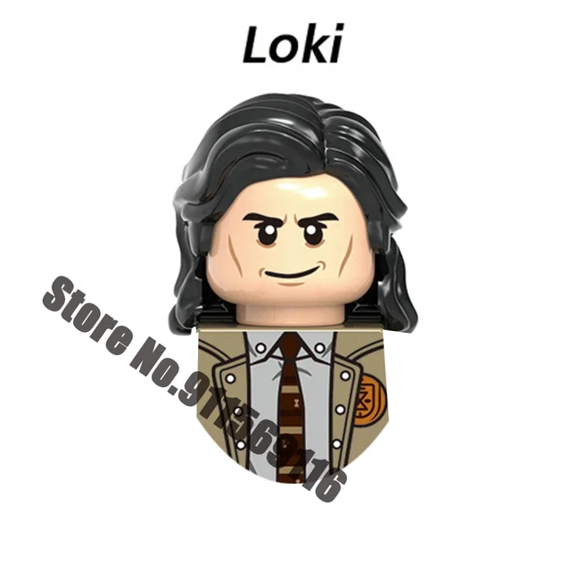 Superhero TVA Loki Building Blocks Bricks Iron Man Spiderman Hulk Thor Captain America Black Widow Vision Falcon Deadpool Toys X1744