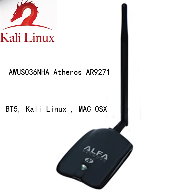ALFA AWUS036NHA AR9271 Chipset 100M WiFi Adapter 802.11b/g/n For BT5