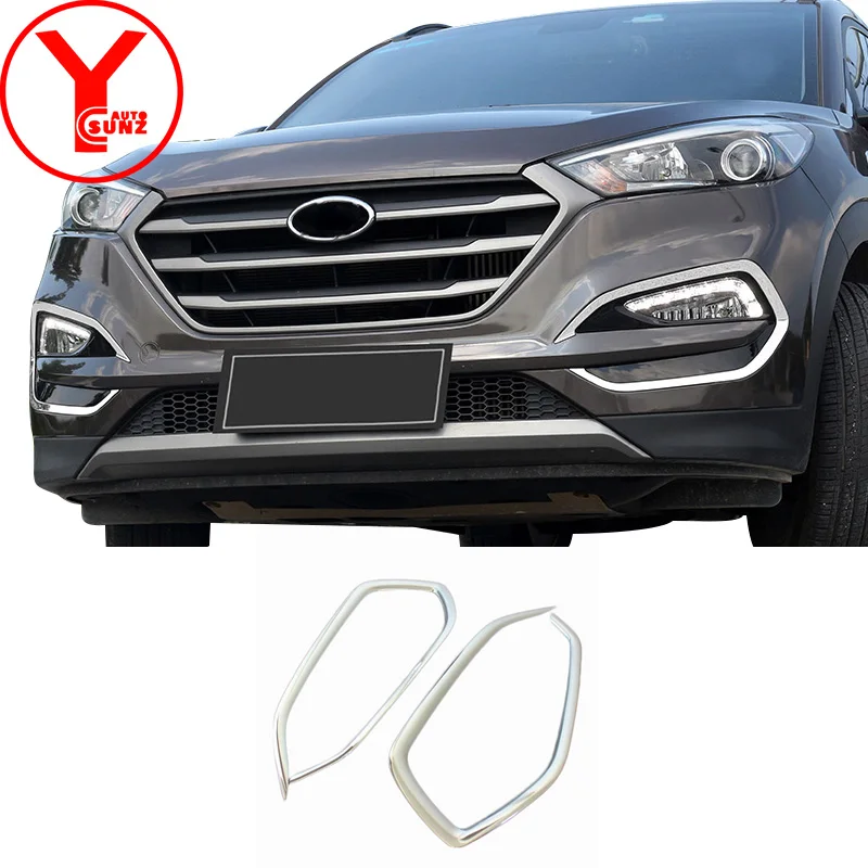 Хромированные передние противотуманные фары для hyundai tucson 2017 аксессуары 2018 ABS