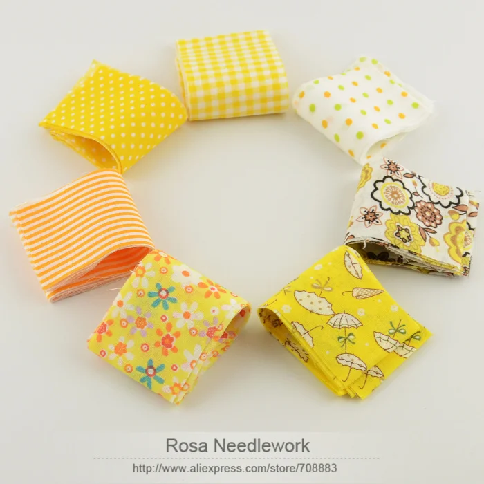 Booksew 7 шт./лот 5 см x 100 желейные рулоны золотисто желтые наборы Лоскутные изделия 100%