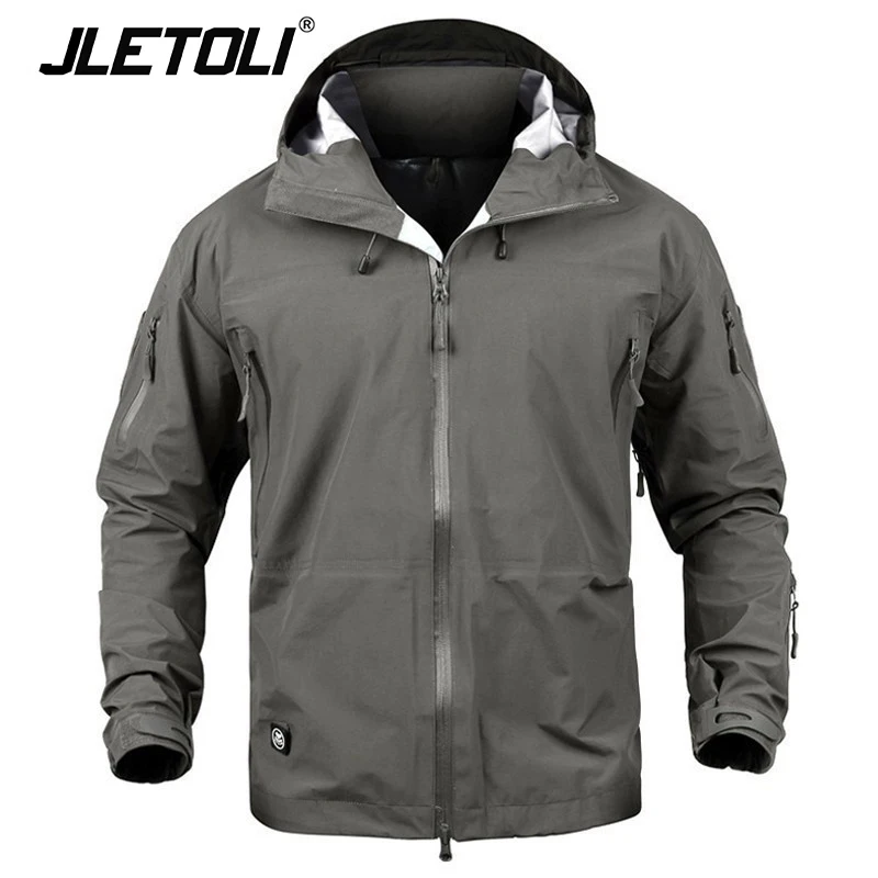 Beste Jletoli Waterdichte Jas Windjack Winter Outdoor Wandelen Jas Mannen Vrouwen Jas Winddicht Hard Shell Jas Tactiek Kleding