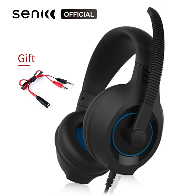 Игровая гарнитура SENICC A2 PS4 с шумоподавлением стерео наушники для геймеров