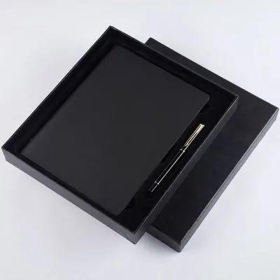 Gift Box B Записная книжка из искусственной кожи для деловых встреч, офиса, 6 отверстий, линия, дневник, несъемный блокнот, спираль, блокнот, на заказ, логотип, подарочная коробка - Цвет: Gift Box B