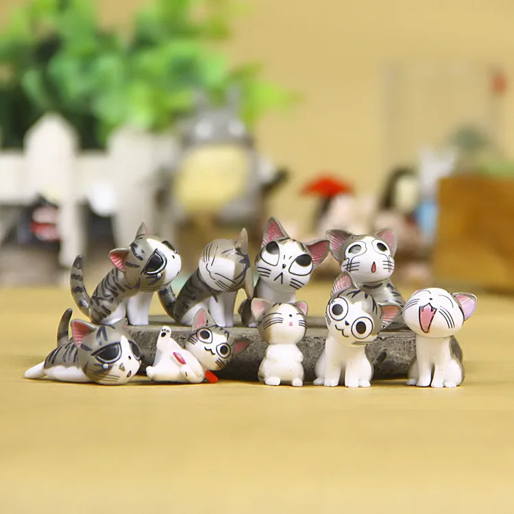 Kawaii 9 шт. Chi The Cat маленькая фигурка 3 см микро пейзаж маленький милый котенок