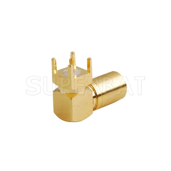 

Superbat 10pcs RF Coaxial Connector SMB thru hole Jack Female right angle thru hole PCB Mount Goldplated