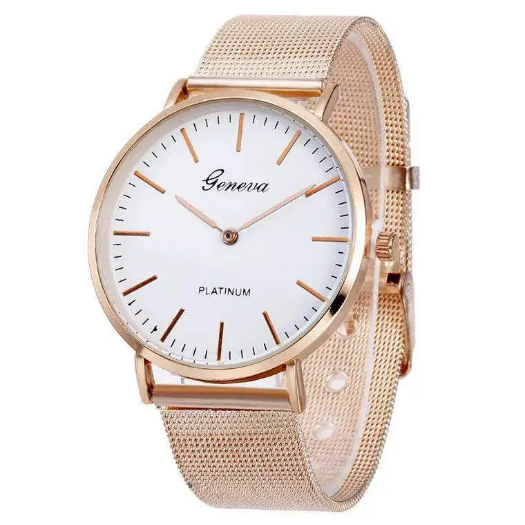 

Foreign Trade Ultra-Thin Mesh Belt Watch Hot Sales Simple Fashion for Men And Universal Quartz Watch Students Couple Watch Curre