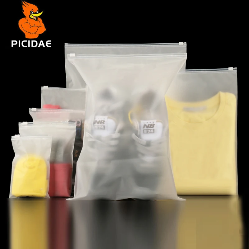 застежка молния матовый прозрачный пластиковый мешок для хранения Ziplock