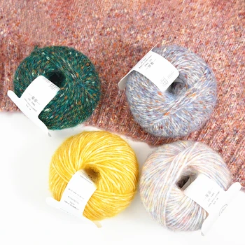 

50g/ball Hand made DIY knitting yarn with medium and thick pattern wool group for knitting sweater and scarf yarn