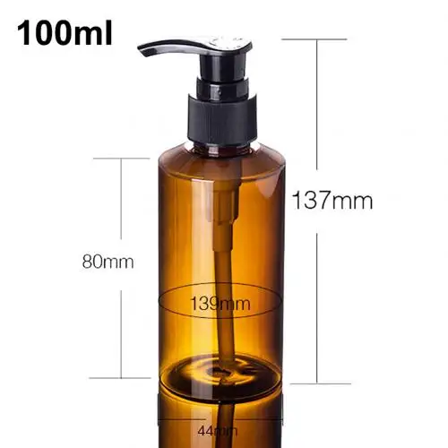 Brown 100ml 100/150/200 мл лосьона гель для душа шампунь многоразовый дозатор бутылки контейнера - Цвет: Brown 100ml