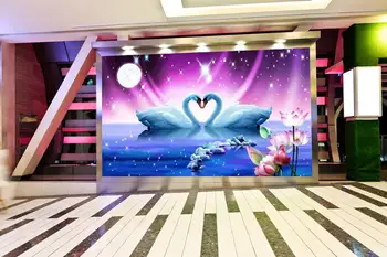 

[Self-Adhesive] 3D Love Swan 3199 Wall Paper mural Wall Print Decal Wall Murals