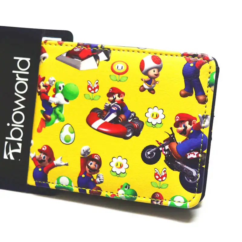 Мультяшный кошелек Super Mario Bros, кошелек на молнии, чехол для кредитных карт, Мультяшные Короткие Кошельки - Цвет: A01