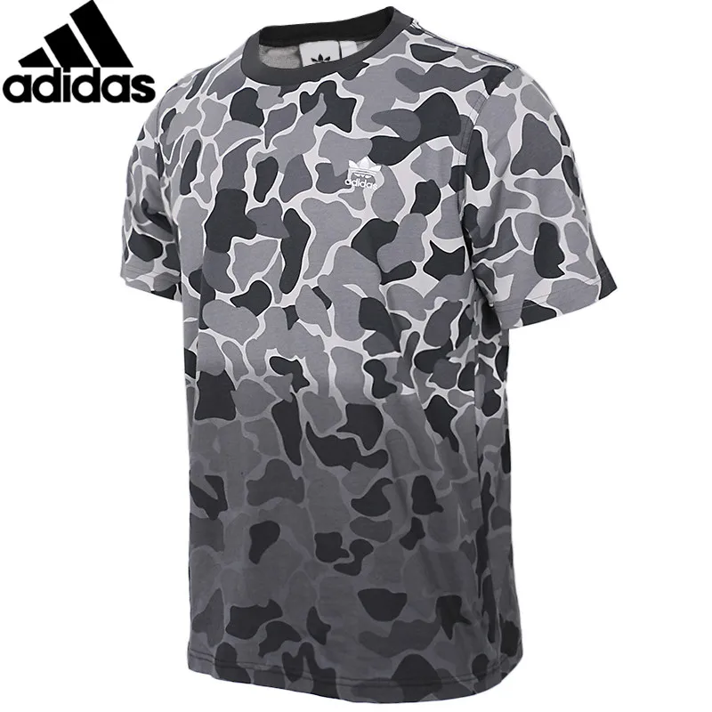 

Original Adidas New Arrival CAMO DIPPED TEE Short Sleeve Tops Breathable Round Collar Running Shirt DH4806