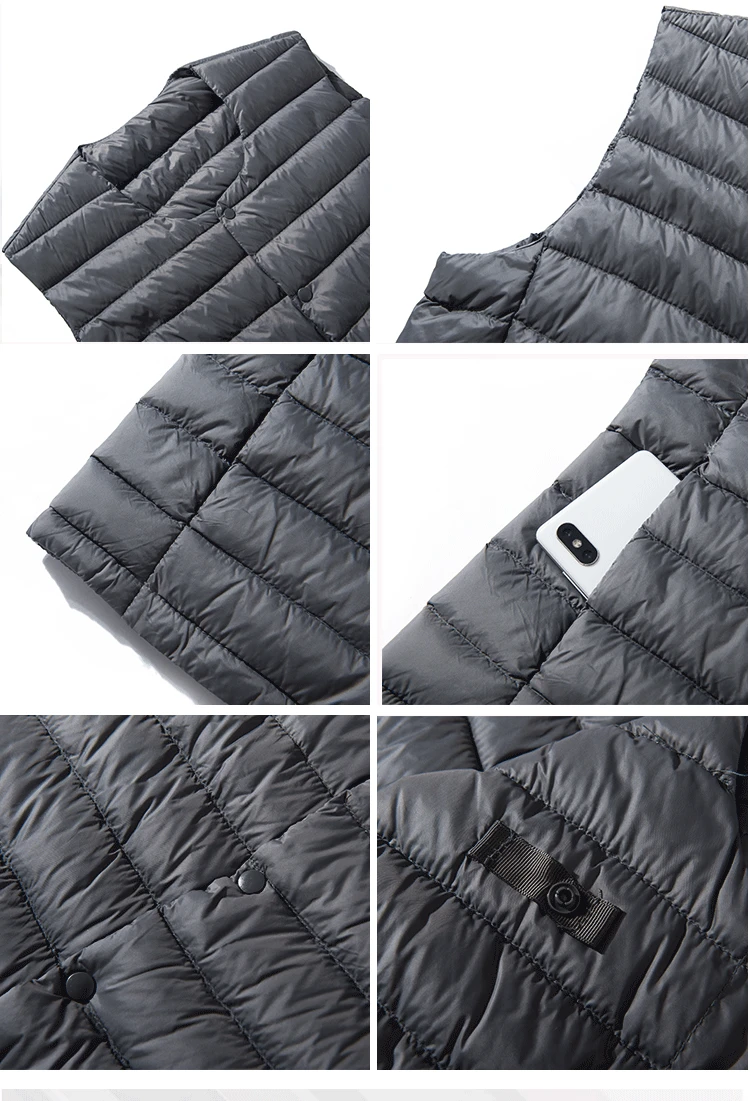 NewBang 7XL Plus Size 90 White Down Vest Men Ultra Light Down Vest Portable V-neck Sleeveless Coat Man Winter Warm Liner hooded puffer jacket