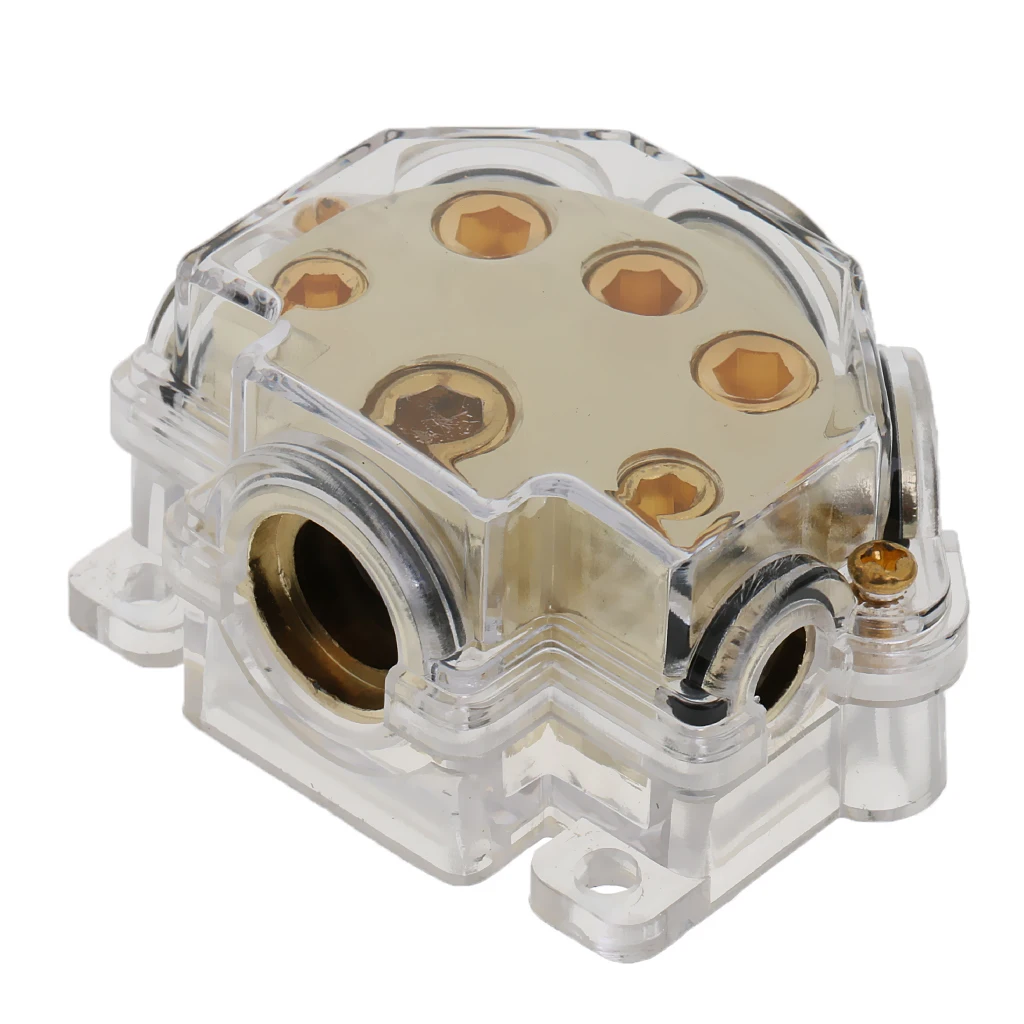 5-Ways 0/2/4/8 Ga Car Audio Power Ground Cable Splitter Distribution Block