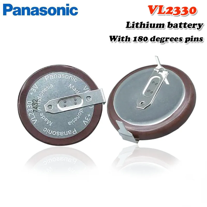 2 шт./лот Panasonic VL2330 2330 перезаряжаемая литиевая батарея монетница для кнопок на ключе от автомобиля с 180 градусов булавки