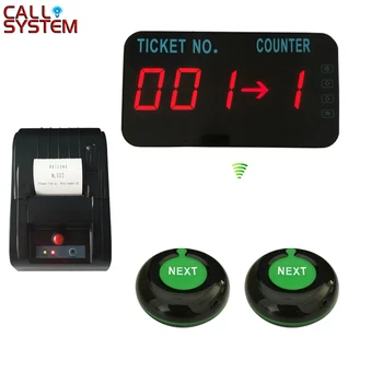 

Restaurant Wireless Queue Management System Number Screen with Next Control Button Thermal printer