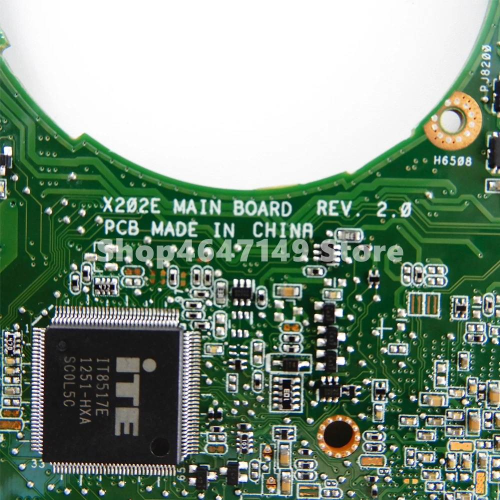  X202E I3-3217 CPU 4GB RAM Motherboard REV 2.0 For ASUS X202 X202E S200E X201E S200 Laptop Notebook 