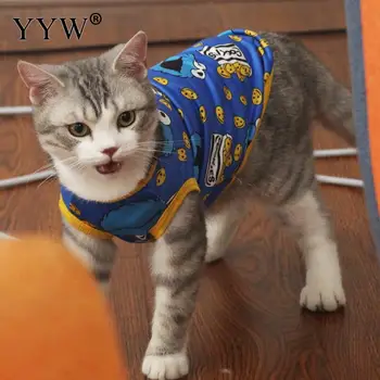 

Cat Clothing Polyester Cloth Pet Clothes For Small Cats Summer Clothes Chihuahua Kitten Clothing Shirt Vest Printed Cat Perros