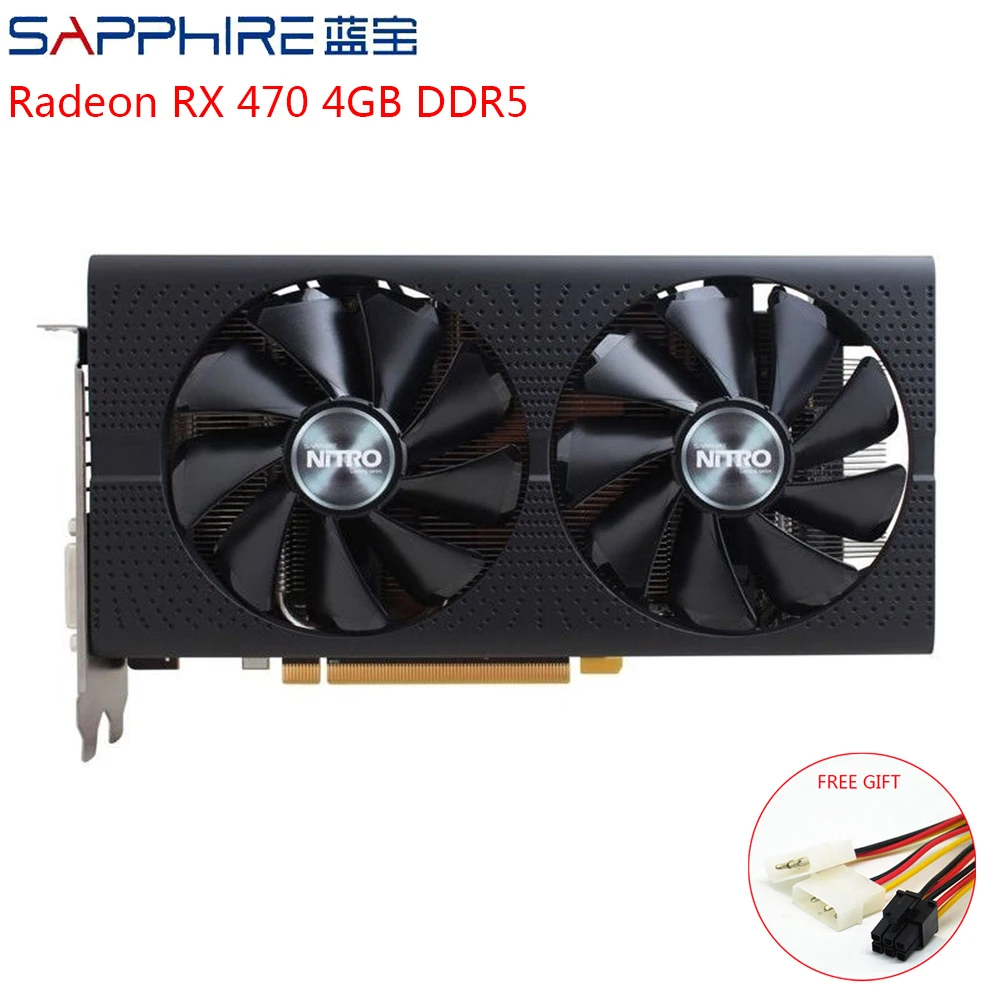 SAPPHIRE AMD Radeon RX470 4 ГБ DDR5 видеокарты игровой ПК Видеокарта GPU 256bit GDDR5 PCI Express 3 0