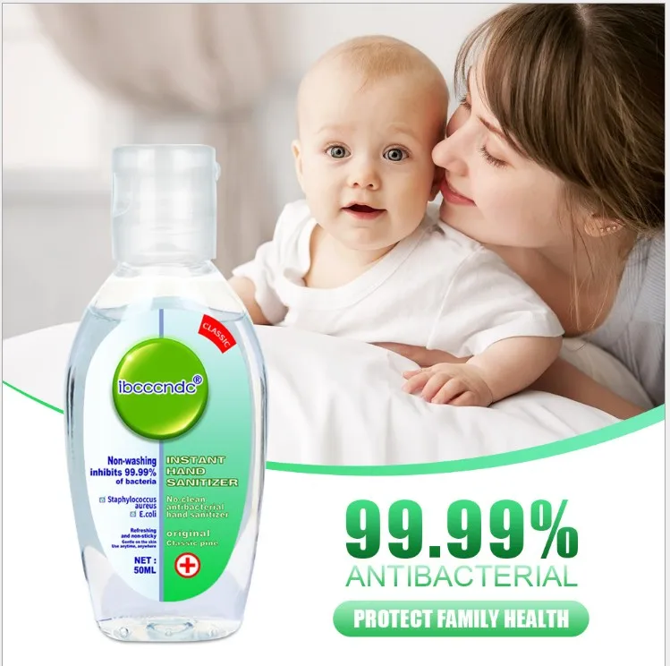 50ml Travel Portable Hand Sanitizer Gel Anti-Bacteria Moisturizing Liquid Disposable No Clean Waterless Antibacterial Hand Gel