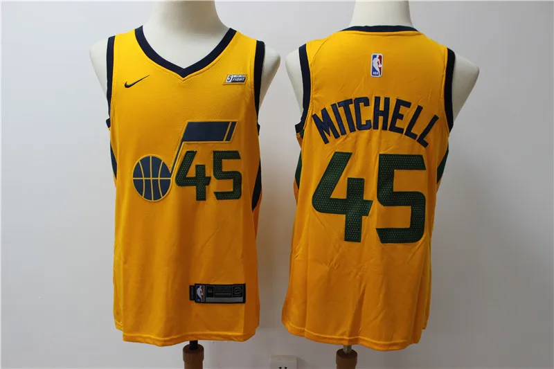 Юта мужские baskeball#45 Donovan Mitchell майки - Цвет: 3