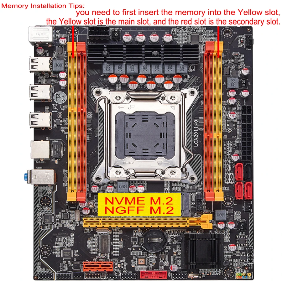 Набор материнских плат x79 с Xeon LGA2011 E5 2640 4*8 ГБ = 32 Гб 1600 МГц pc3 12800R DDR3 память ECC REG MATX