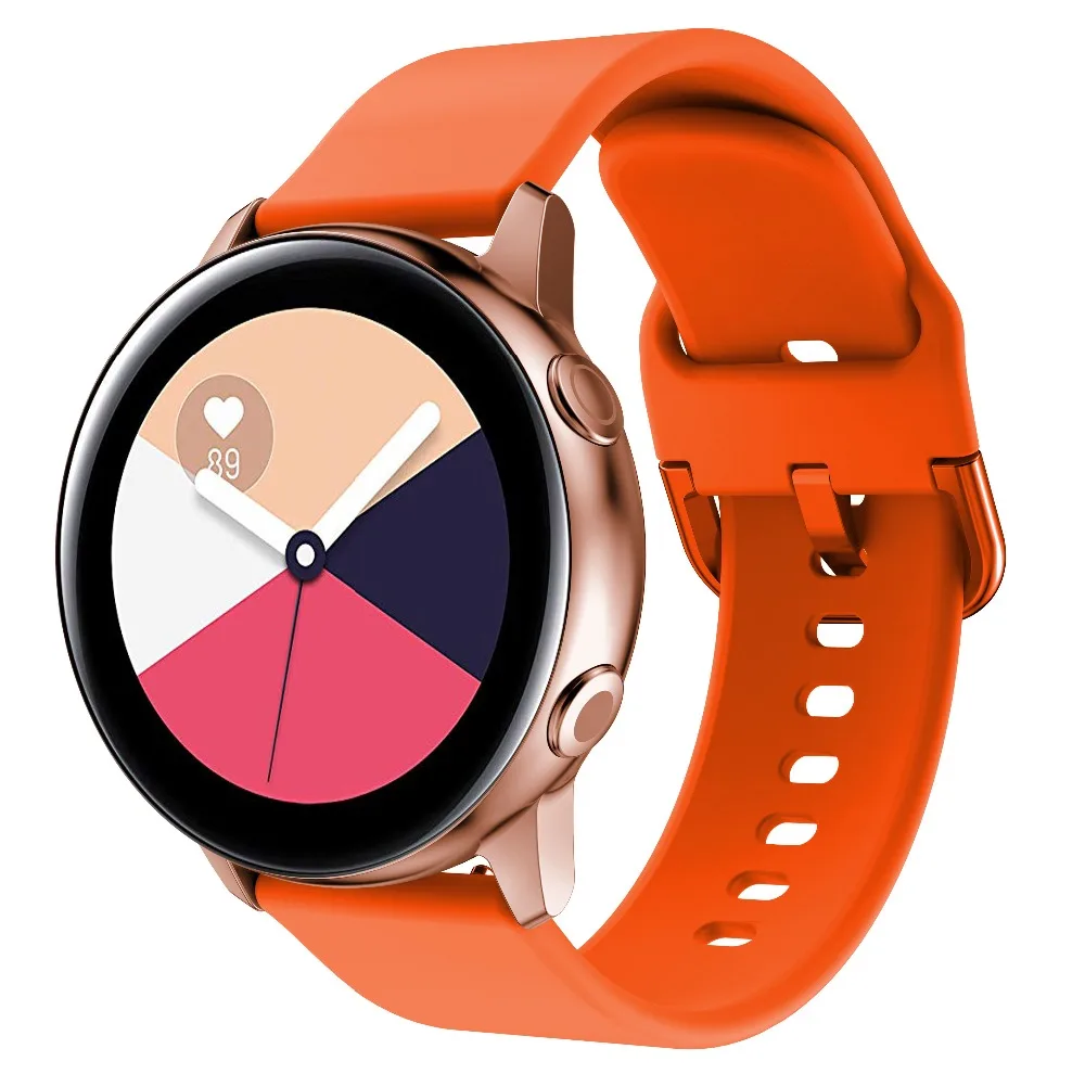 Спортивный ремешок для samsung Galaxy Watch, активный ремешок для часов, силиконовые оригинальные умные часы для мужчин, ремешок на запястье 20 мм, Прямая поставка, ремень