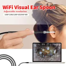 USB эндоскоп инструмент для чистки ушей бороскоп эндоскоп WiFi мониторинг компьютеров Портативный прочный черный 6LED Инспекционная камера