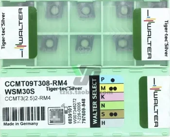 

10PCS WALTER CARBIDE INSERT CCMT09T308-RM4 WSM30S