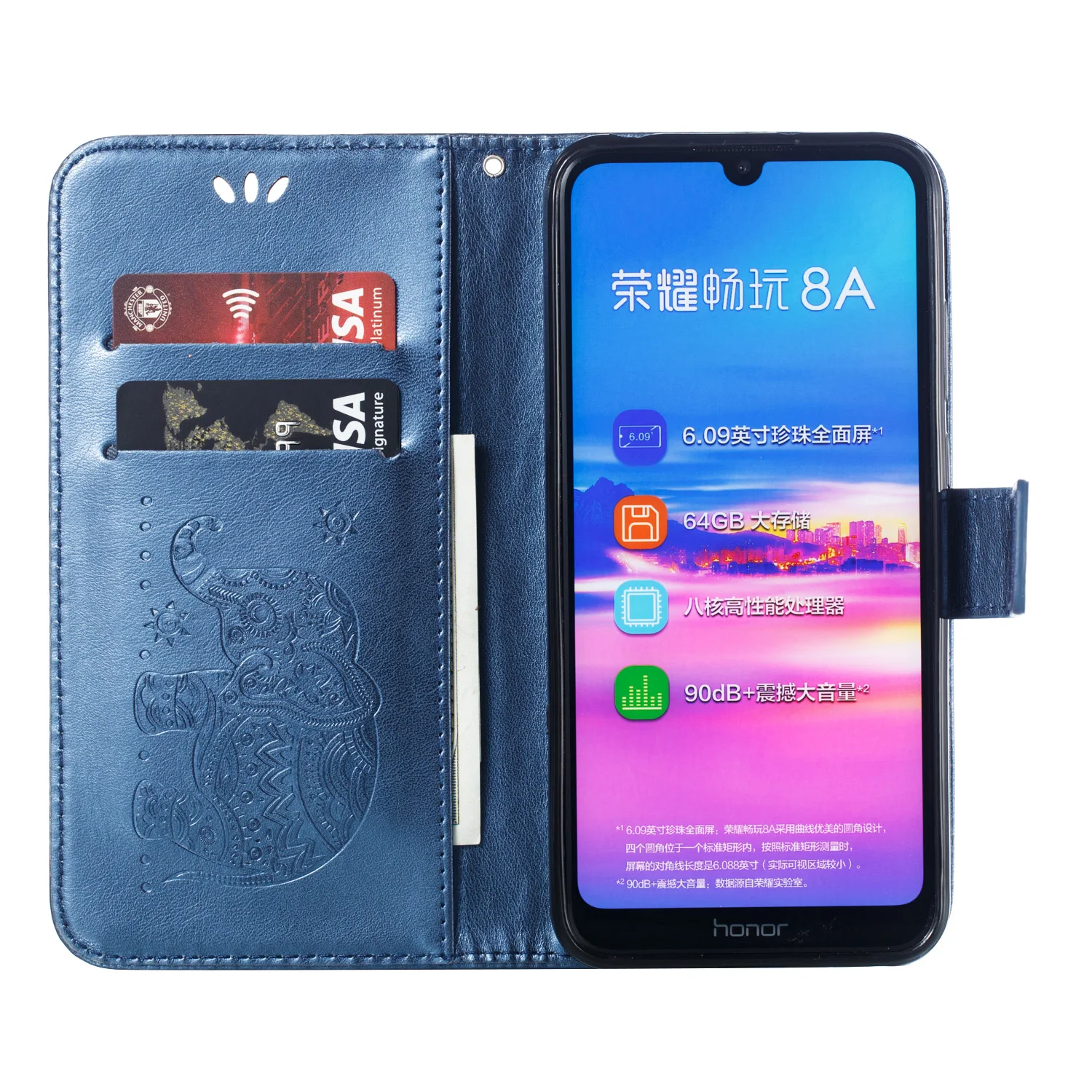 Чехол для Honor 8A Y6, чехол с 3D рисунком из искусственной кожи, откидной Чехол для huawei Honor8A 8 A JAT-LX1 Y62019, мягкий чехол-книжка из ТПУ