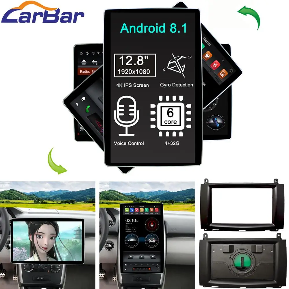 

12.8" Tesla Android Car DVD GPS Radio Stereo Player for Mercedes Benz B200 A B Class W169 W245 Viano Vito W639 Sprinter W906